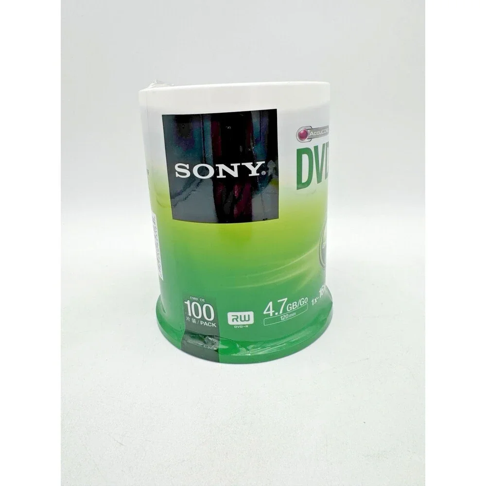 SONY DVD+R Blank Optical Media Disc 4.7GB 100 Pack with Spindle Genuine OEM